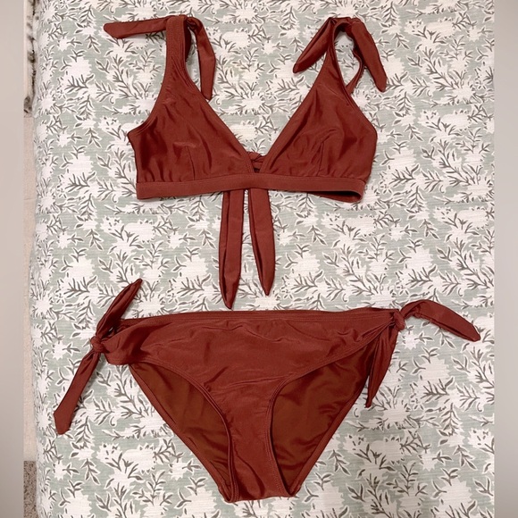 Warehouse | Copper Side Tie Bikini Size 6/8 - Picture 2 of 8